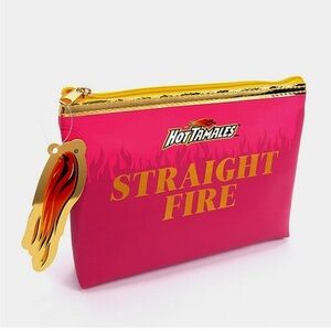 Pink and Gold Cosmetic Bag with Tassel